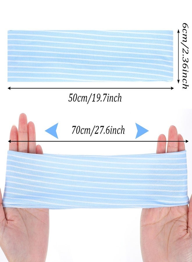 Tucnoeu 8pcs Floral Headbands for Women, Non Slip Elastic Floral Hairbands, Fashion Wide Headband, Soft Fabric Stripe Head Bands for Women Hair Accessories - Image 2